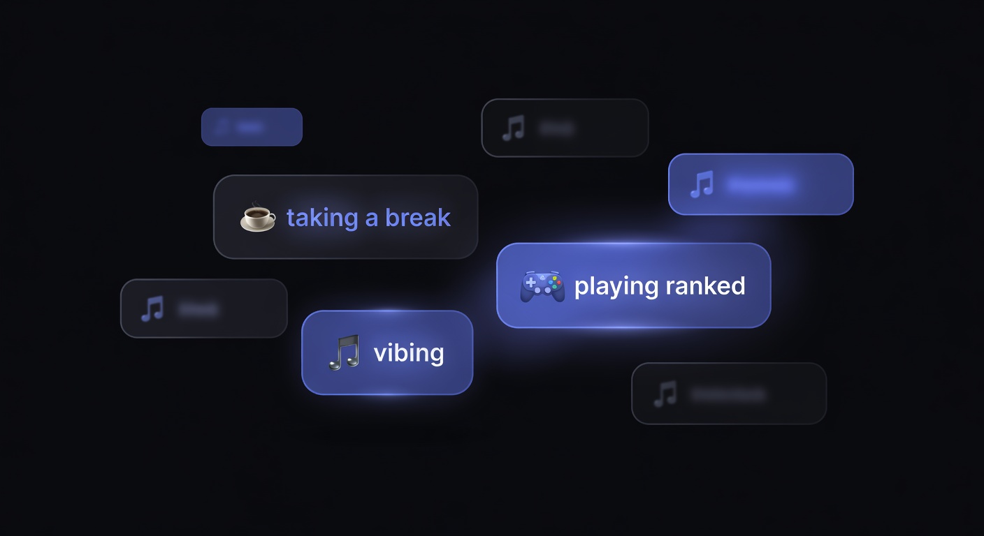 Discord Custom Status: Ideas, Tips & Hidden Tricks — Everything about Discord custom status — how to set one, expiry options, emoji tricks, and 30+ ideas to make your status stand out.