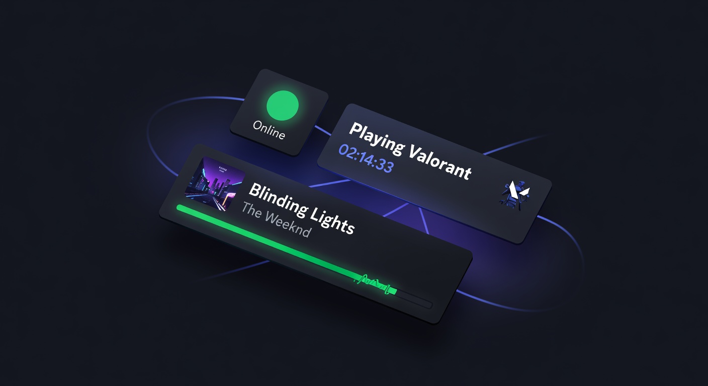 Discord Live Status Tracker: See Anyone's Online Status, Spotify & Game Activity — Track anyone's Discord status in real time — online/idle/DND, Spotify now-playing, game activity, and custom status. No Discord account needed.